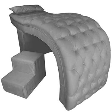 Imagem de Maca Estética Estofada para Clínica Consultorio Massagem Capitonê 180x85x80 (cinza claro)
