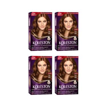 Imagem de Coloraçao Koleston 54 Castanho Dourado Acobreado-Kit C/4Un