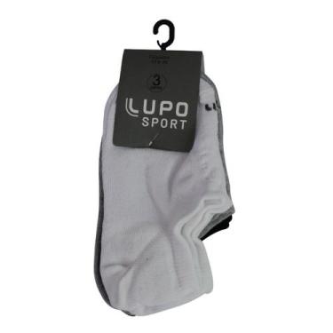 Imagem de Meia Lupo 3270 Au Sport Kit C/3, Preto, Cinza, Branco, 41-44