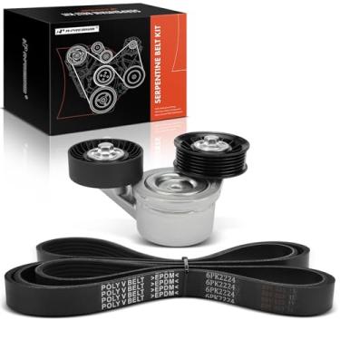 Imagem de A-Premium Kit de transmissão de correia serpentina do motor com tensor compatível com Dodge Ram 1500 2002-2007, Ram 2500 2002-2007, Durango 2000-2003, Dakota 2000-2007, 3.7L 4.7L