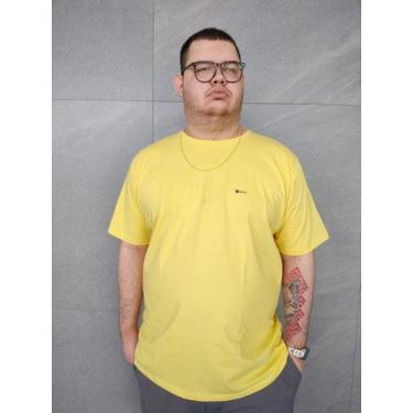 Imagem de Camiseta Masculina Plus Size Lisa Amarela 100% Algodão - Warden, Amare