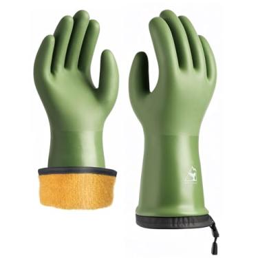 Imagem de toolant Luvas impermeáveis de inverno com aderência, luvas de freezer Balaena para trabalho leve e aventura ao ar livre, caminhadas, agricultura, lavagem, pesca no gelo, verde, grande