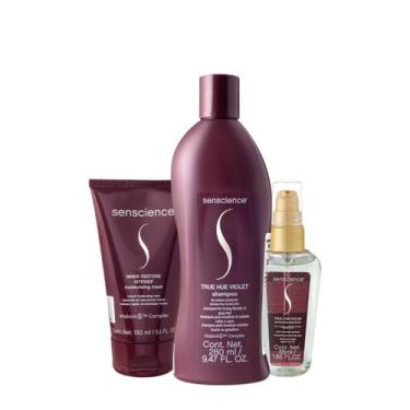 Imagem de Senscience True Hue Violet Shampoo Máscara Intensif e Óleo (3 produtos