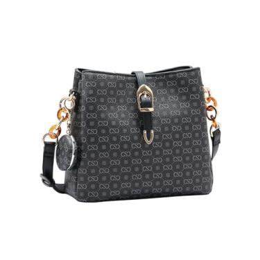 Imagem de Chenson, Bolsa Feminina Chenson Transversal Tipo Saco Original Cor:Preto