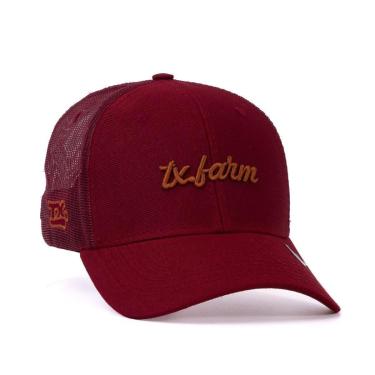 Imagem de BONÉ TEXAS FARM - TF808 - VERMELHO VINHO/ CARAMELO Único-Unissex