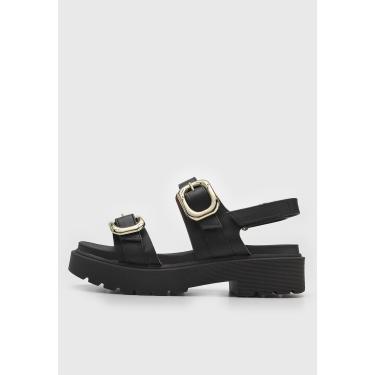 Imagem de Sandália Flatform Vizzano Tratorada Preta Vizzano 6499 115 7286 feminino