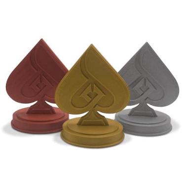 Imagem de Troféus Para Poker Decorativo - Kit 3 Unid - Naipes de Espadas - 3D Th