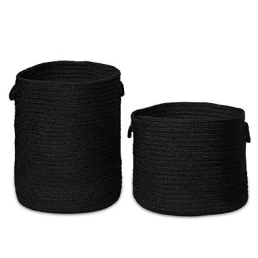 Imagem de Colonial Mills Conjunto de 2 cestos trançados Clean & Dirty Trançados, 43 x 43 x 55 cm, preto, 2 unidades