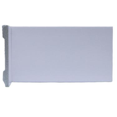 Imagem de Kit Com 5 Barras Rodapé De Poliestireno Slim 10cm X 10mm Liso 12m Branco