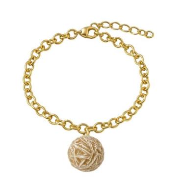 Imagem de Pulseira de Rosa do Deserto - Cristal Natural, Banho Ouro 18k