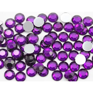 Imagem de Allstarco 1000 peças de 7 mm SS34 ametista roxa .NAT02 strass de acrílico para fabricação de joias e pintura de rosto, cartões, enfeites, pedras de plástico