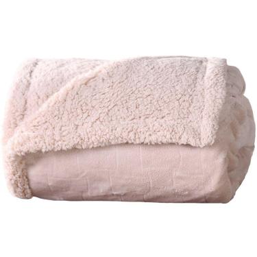 Imagem de Manta Cobertor Queen Sherpa Realce Flannel Lã De Carneiro