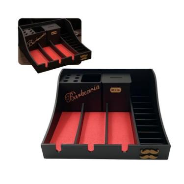 Imagem de Kit Barbearia Organizador de Bancada Completo Barbeiro Profissional - 