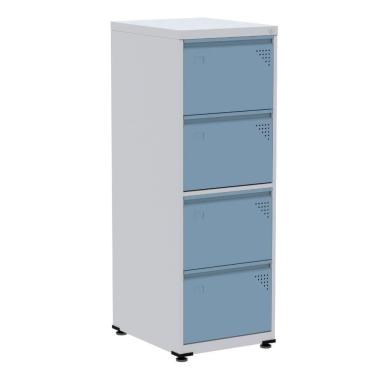 Imagem de Armário De Arquivo De Aço Pandin 4 Gavetas Gavetas Cinza-azul Dali
