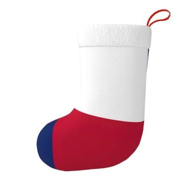 Imagem de SKKNT Meia de Natal com estampa de bandeira do Texas, decoração de Natal, festa em casa, escritório, férias, lareira, meias penduradas