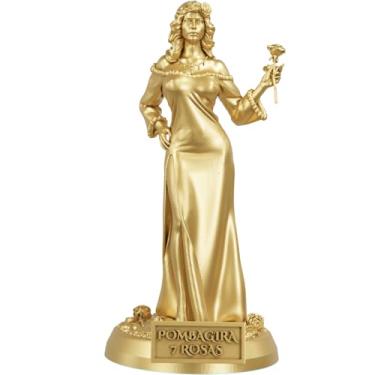 Imagem de Estátua Pombagira 7 Rosas Imagem Umbanda Candomblé (Cor Ouro)