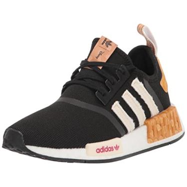 Imagem de adidas Tênis de corrida feminino NMD_r1, Núcleo preto/bordô legado/branco (Bambi), 5.5