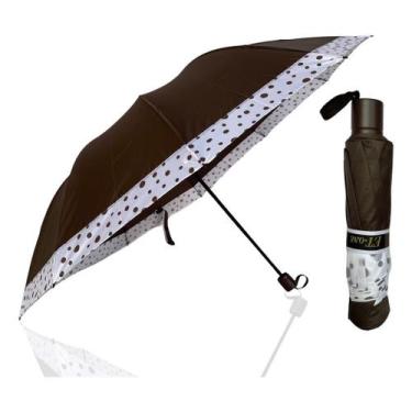 Imagem de Sombrinha Grande 10 Varetas Poa Cabe Na Bolsa Cor Roxo - Alfashop, Mar