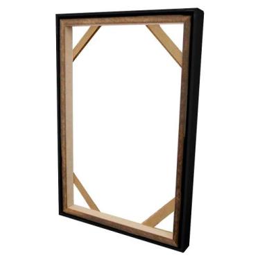 Imagem de Moldura Canaleta Flutuante para Telas Decorativas 4,5cm 80x120cm c/ Ch