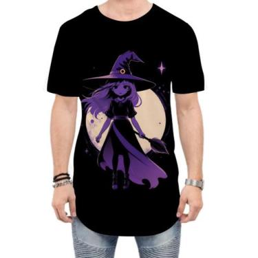Imagem de Camiseta Longline Bruxa Halloween Púrpura Festa 6 - Kasubeck Store®, G
