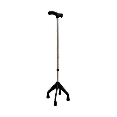 Imagem de Bengala Alo 4 Pontas suporta 130 Kg Cinza/Preto Alumínio Ajustável 69 