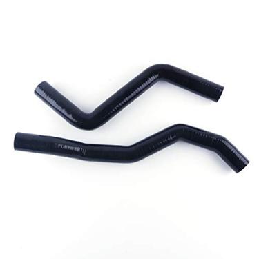 Imagem de LUXERAD Kit de mangueira de silicone de radiador de desempenho de 3 camadas 4,5 mm para Mitsubishi Eclipse GST GSX Turbo DSM 4G63 (preto)