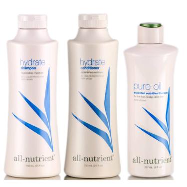 Imagem de Shampoo, condicionador e óleo nutritivo All-Nutrient Hydrate 12