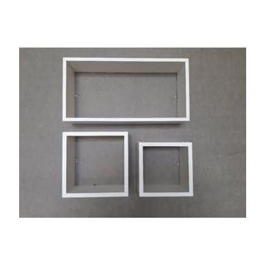 Imagem de Kit 3 Nichos para Livros e Decoração - 60x30, 30x30, 25x25 cm, Sala, Banheiros, Cozinhas