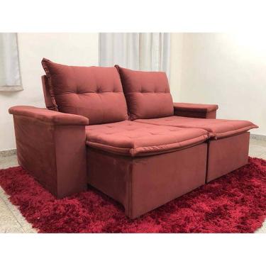 Imagem de Sofá Retrátil Reclinável Bari Compacto e Luxuoso Bari Cobre