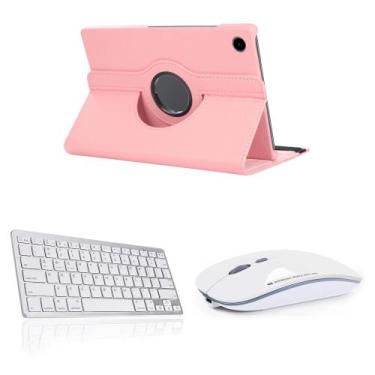 Imagem de Capa com teclado bluetooth e Mouse bluetooth para tablet Samsung Galax
