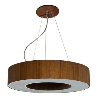 Imagem de Lustre Pendente Anel Madeira Natural 50cm - My Lamp Store