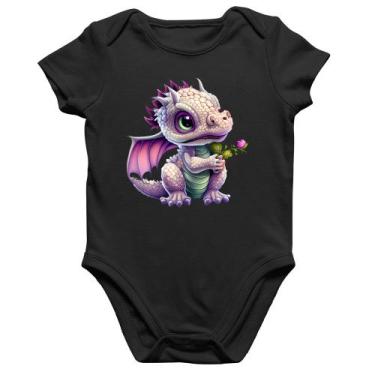 Imagem de Body Bebê Algodão Dragão Bebê - Foca na Moda, Preto, GG