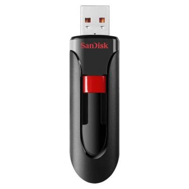 Imagem de Pen Drive Sandisk Z600 Ultra Cruzer Glide 64 GB - Preto/Vermelho