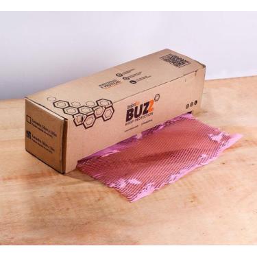 Imagem de Papel Kraft Colmeia Buzz 50cm x 50m Rende 80m Imballa, ROSA