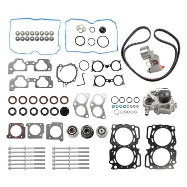 Imagem de Kit de correia dentada do motor com conjunto de junta de cabeça de bomba de água conjunto de parafusos de cabeça adequado para Subaru Forester Impreza Legacy Outback 2.5L 2006-2011 Substituir