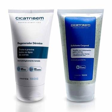 Imagem de Kit Creme Anti Estrias E Esfoliante Corporal Cicatribem
