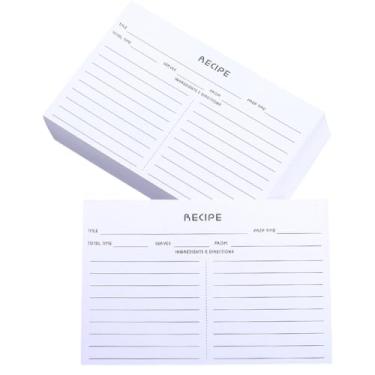 Imagem de SOFPLATE 50 peças, cartões de receitas de comida, 10 x 15 cm, cartões em branco, retangular, papel para escrita, vintage, dupla face, artesanato, folhas de papelão, acessórios para casamento, chá de