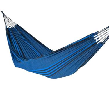 Imagem de Rede De Dormir Descanso Casal Jeans Life Premium Reforçada (AZUL LISTRADA)