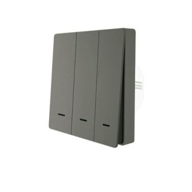 Imagem de Interruptor de luz de parede inteligente WiFi transmissor de botão Smart Life Tuya App controle remoto funciona com Alexa Gogle Home-3 Gang Master Switch_a