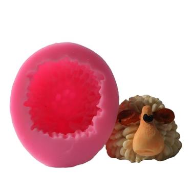 Imagem de Moldes de silicone DIY feitos à mão, molde de cozimento de ovelhas 3D de animais fofos, ferramenta de molde para sabonete, chocolate, doces, cupcake, cubo de gelo, vela