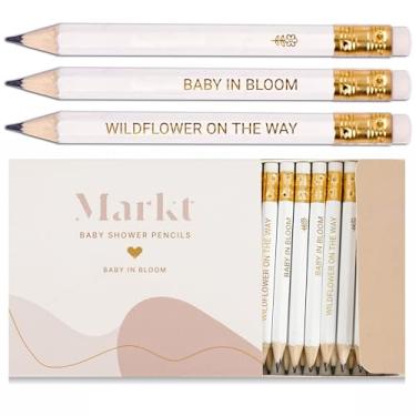 Imagem de Lápis de jogo Baby in Bloom para chá de bebê, meninos ou meninas, 24 mini lápis para jogos, lembrancinhas de festa, decorações e suprimentos de festa – canetas lápis pequenas para convidados, prêmios