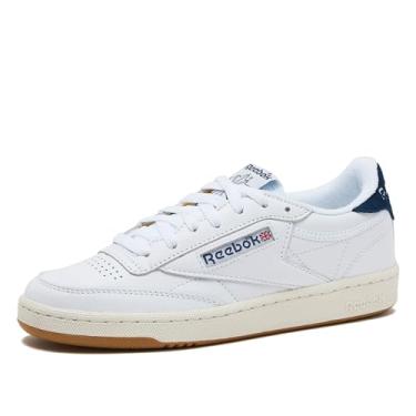 Imagem de Reebok Tênis feminino Club C 85 vintage, casual, branco, Calçado branco/azul batik/giz, 36