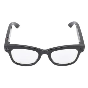 Imagem de Luqeeg Óculos de câmera inteligente, óculos Bluetooth AI com câmera HD de 5MP, tradução em tempo real em 26 idiomas, reprodução de música, despertar por voz, chamadas telefônicas, transferência WiFi