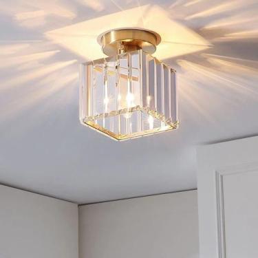 Imagem de Luminária Lustre De Cristal Moderno Quarto Apartamento Vai Montado Wbc