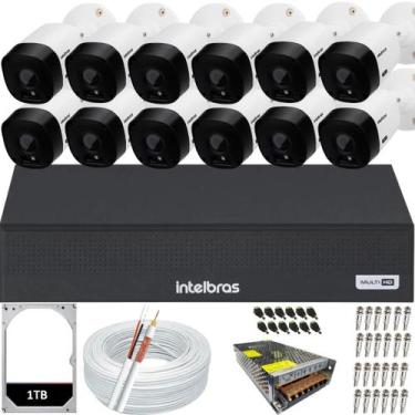 Imagem de Kit Cftv 12 Câmeras Segurança Intelbras Dvr 1316 Hd 1TB