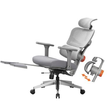 Imagem de Newtral Cadeira de escritório ergonômica – Cadeira de mesa de escritório em casa, cadeira de escritório grande e alta, suporte lombar de acompanhamento automático, apoio de braço 4D, profundidade do