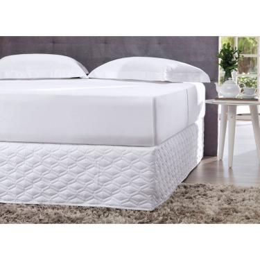 Imagem de Saia para Cama Box Casal Boulevard EasyFit Branca Altenburg