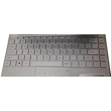 Imagem de Teclado para notebook para Multilaser Ultra ETPC083 UB422 UB432 MB3181014 XK-HS272 Brasil BR Prata