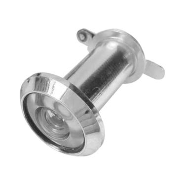 Imagem de Visualizador de porta de 220 graus olho mágico durável olho mágico 16 mm diâmetro HD lente de vidro móveis ferragens ferramentas olho de gato (prata)