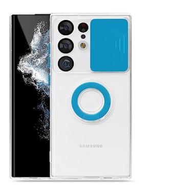Imagem de Caso do suporte do anel de proteção da câmera para Samsung S23 S22 Ultra S23 Plus A73 A53 A13 A23 4G A52 A72 A32 A22 Tampa transparente, T8, para Samsung S23Ultra
